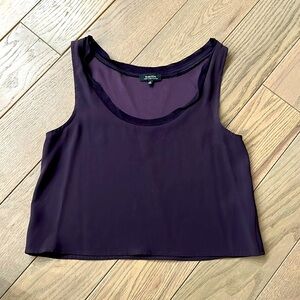 Aritzia Babaton sleeveless blouse, deep purple, size XS, nwot